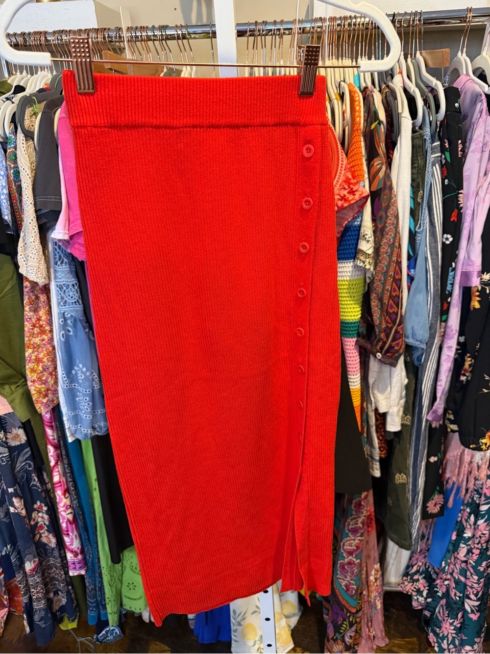 NWT LITA Ciara Sleeveless Ribbed Mini Dress in Fiery Red - Picture 3 of 5